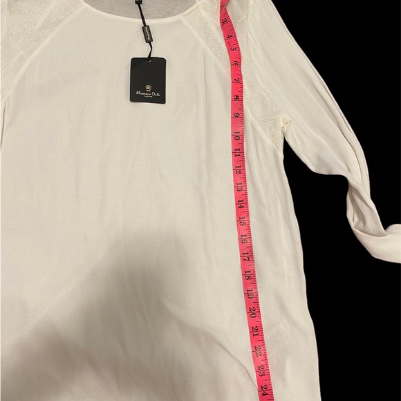NWT Massimo Dutti White Blouse Lace - Picture 3 of 4